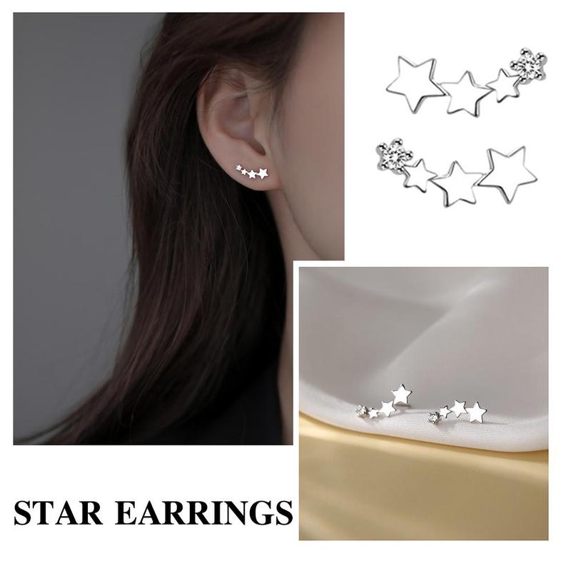 Product Introduction of Star Stud Earrings Temperament Net Red Super Fairy Earrings T2V8 19