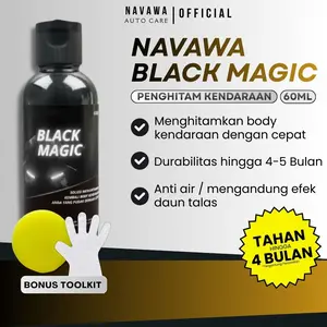 Black Magic 60ml Penghitam Body Kasar Motor - Tahan lama & Hydrophobic