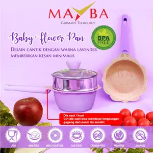 I❤3S PANCI SET BAYI MPASI 1 SET BLACK GRANIT ASLI MAYBA FLOWER BALITA PAN D♪UE