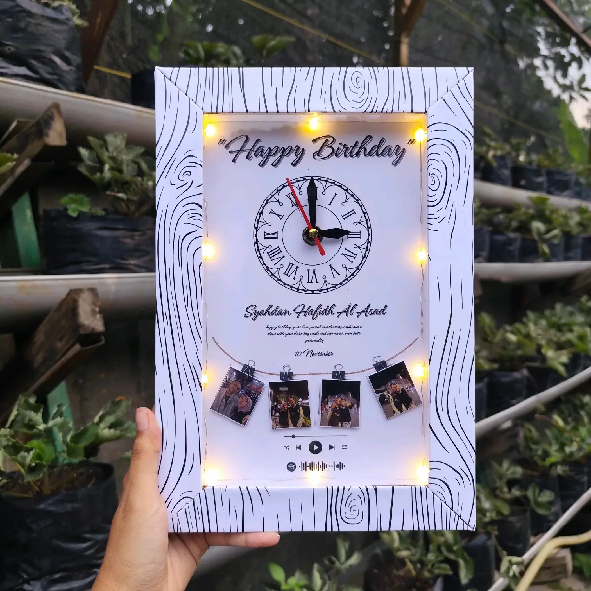 Jam custom analog frame custom hadiah wisuda hadiah ulang tahun hadiah anniversary dan hadiah lainnya Kado