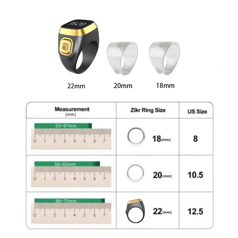 ZIKR RING D2 Tasbih Digital Ring Tasbeeh Counter Zikir OLED Display
