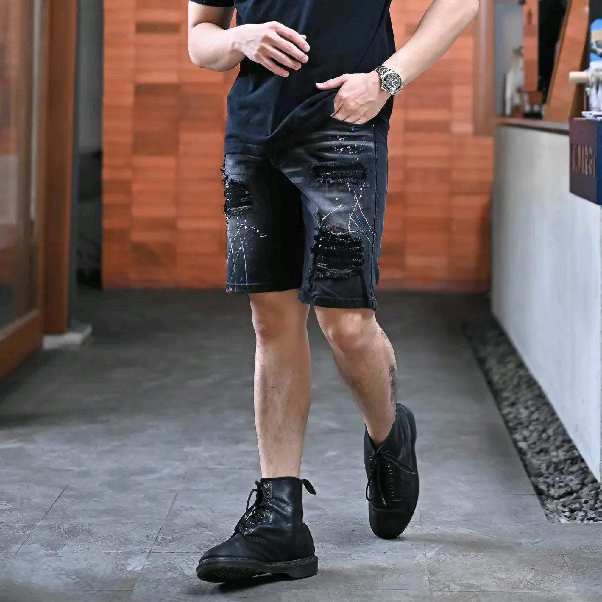 VIRREL.ID -  DRAK GRAK - Celana Pendek Pria - Jeans Ripped