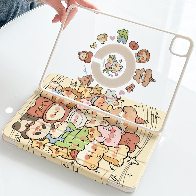 RBP ốp ipad cute case ipad ốp lưng ipad 2 trong 1, hỗ trợ xoay 720 độ for iPad Air 5 Thế Hệ iPad Air 4 Air 6 ốp ipad pro 11 inch iPad Pro 12.9 2020 2021 2022 2024 ốp ipad gen 9 iPad 7 iPad 8 ốp ipad gen 10 ốp ipad mini 6 Thiết Kế Hoạt Hình