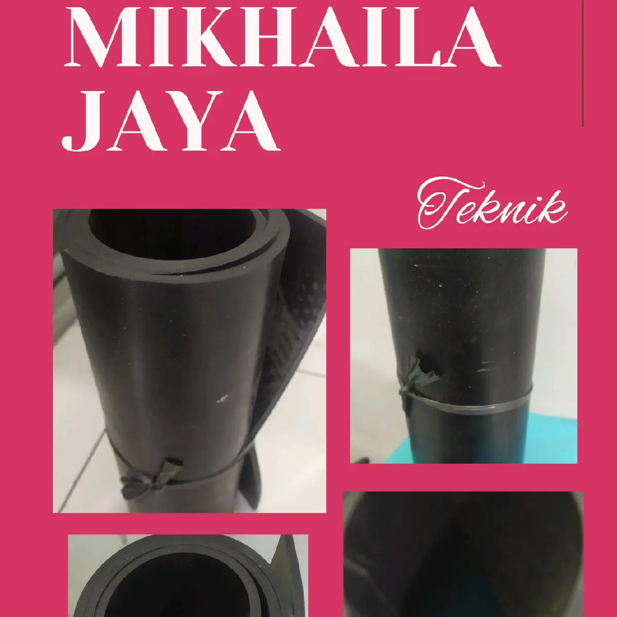 Karet hitam lembaran/Rubber sheet 10cm x 100cm