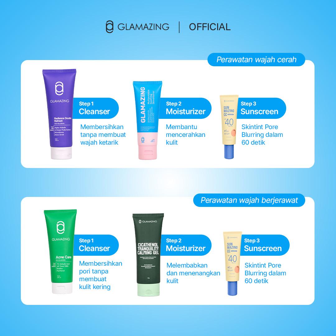 GLAMAZING - [NEW LAUNCHING] Sunmazing CC Tinted Sunscreen SPF 40 PA++++ dengan Ferulic Acid Vitamin C E Centella & Licorice Extract untuk Perlindungan UVA UVB dan Mencerahkan Kulit