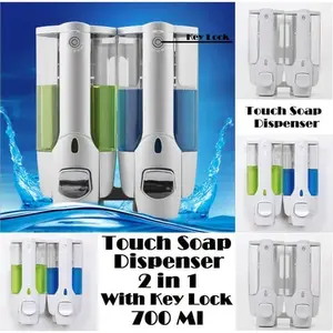 PG Double Dispenser Liquid Soap Tempat Sabun Cair Dua Tabung with Keylock