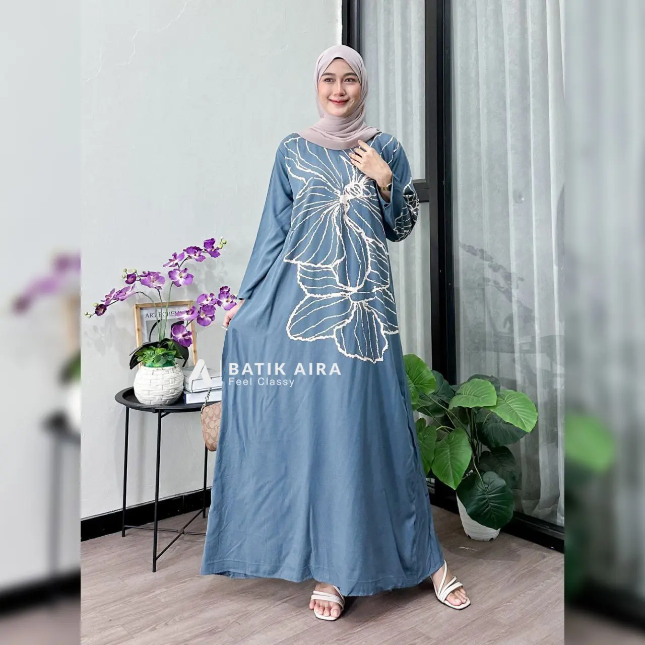 Rayon Premium twill polos terbaru 20224 viscose motif bunga jumbo Rayon Wanita Muslim samara gamis