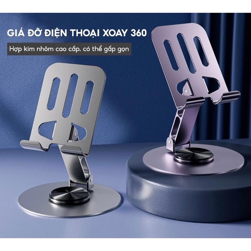 Giá đỡ điện thoại di động người lười bằng kim loại 360 ° Xoay gấp di động Máy…
