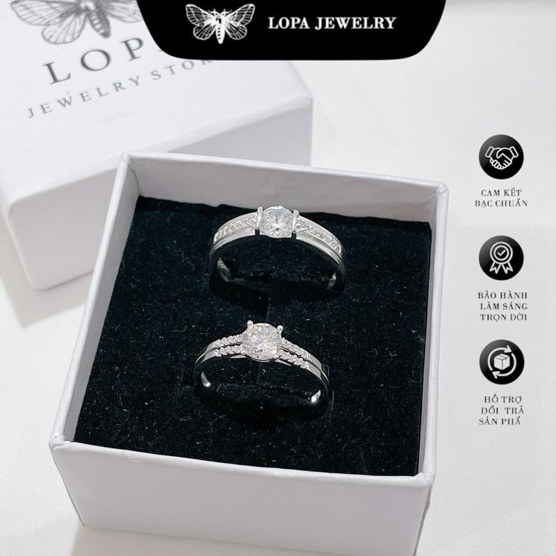 [Kèm Hộp XInh]  Nhẫn Đôi Bạc Ta SK999 - Ai Mặc Noọng Lái Lai Ý Nghĩa Tình Yêu, Bạc ta LoPa,nhẫn đôi bạc ta, nhẫn cặp tình yêu, bạc ta,trang sức đôi, nhẫn ai mặc noọng,trend TikTok , LoPa Jewelry