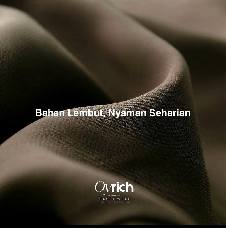 Oyrich Baju Atasan Wanita Kombinasi Lengan 7/8 Variasi list pundak dan Sablon Unik angka 9