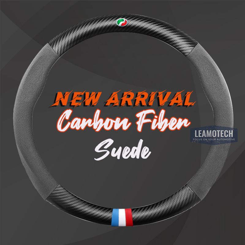 Product Introduction of New Car Steering Cover Carbon Fiber Alcantara Steering Wheel Cover Suede Anti-Skid Luxury Stering Cover For Vios Bezza Accessories Automotive Interior Leather 25