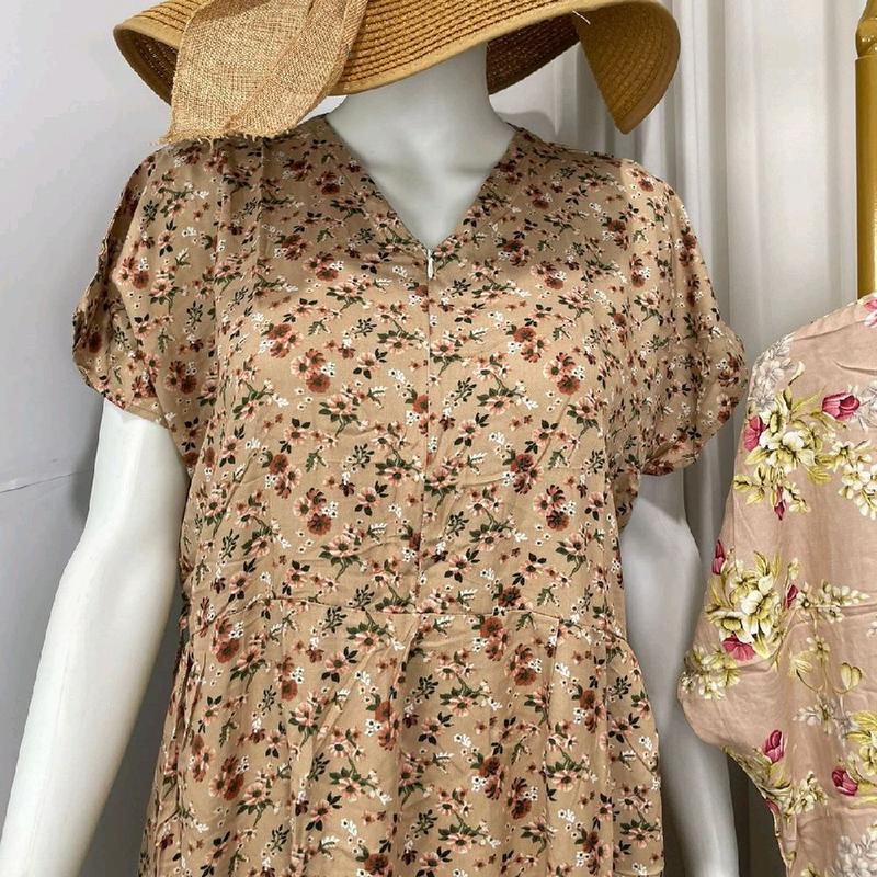 Dress RUFFEL Daster Bahan Rayon Premium Grade A FULL OBRAS DOBEL JAHITAN  Tangan Pertama Konveksi Sendiri 5
