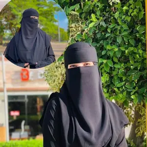 NIQAB CADAR BANDANA POLOS 2 LAPIS CERUTY BABYDOLL TANPA JAHITAN DIBAWAH MATA | CADAR YAMAN