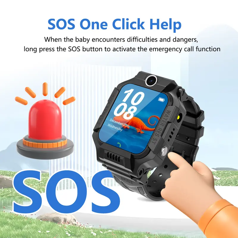 【Hancdon】 Smart Watch Air Jam tangan anak telepon - anak Gps Digital Smartwatch anak Waterproof Kids Smart Watch/Bonus Cashback/4G/jam tangan smartwatch Layar Monitor Ponsel Kalkulator jam  tangan Fashion 5