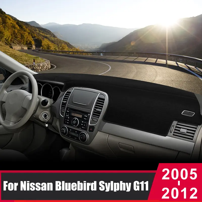 Dashboard Cover For Nissan Sylphy 2005 2006 2007 2008 2009 2010 2011 2012 Car Instrument Panel Avoid Light Pad Sun Shade Mat Anti-UV Non-Slip Carpet