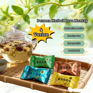 Permen Herbal Pereda Sakit Tenggorokan 4 Rasa Luo Han Guo Honeysuckle Pat Dai Hai Madu Niose Antler Bahan Alami Aman untuk Kenyamanan Harian Dibuat Dari Bahan Herbal Alami Aman Dikonsumsi Dan Terdapat 6 Varian
