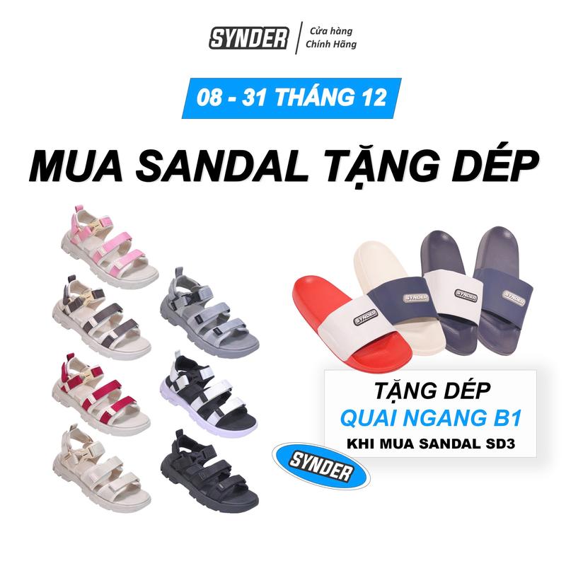    TẶNG DÉP 8-31 12   Dép Sandal SYNDER SD3 Quai Hậu - Dép nhẹ khô nhanh chống trơn  Full Màu Size 36-44-Tặng chai vs giày   