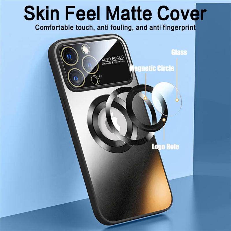 Product Introduction of Bumper matte magnetic for MagSafe Wireless Charging Case for iPhone 15 14 Pro Max 13 12 11 glass lens camera protection cover 19