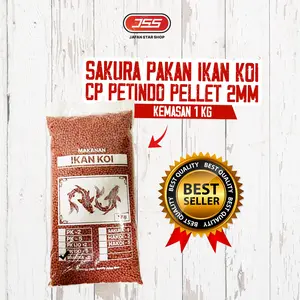 Pakan Ikan Koi SAKURA UKURAN 2 MILI DIKEMAS 1 KG Premium