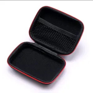 (JUMBO) Dompet Pouch Ukuran Besar Kotak Penyimpanan Headset/ Earphone/ Kabel Data/ Charger/ model Persegi panjang