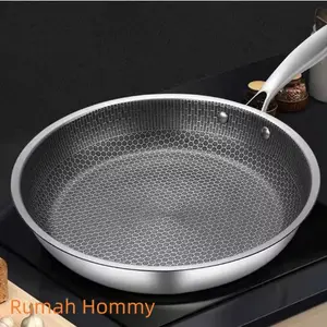 Wajan Anti Lengket Stainless Steel Honeycomb | Wajan Panggang untuk Masakan Sehari-hari