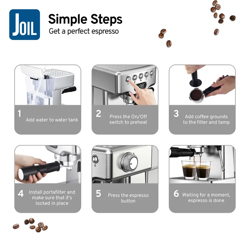 Joil Pressio Origin Espresso Machine Mesin Kopi Espresso Brewing Pressure 15 Bar - EP1 5