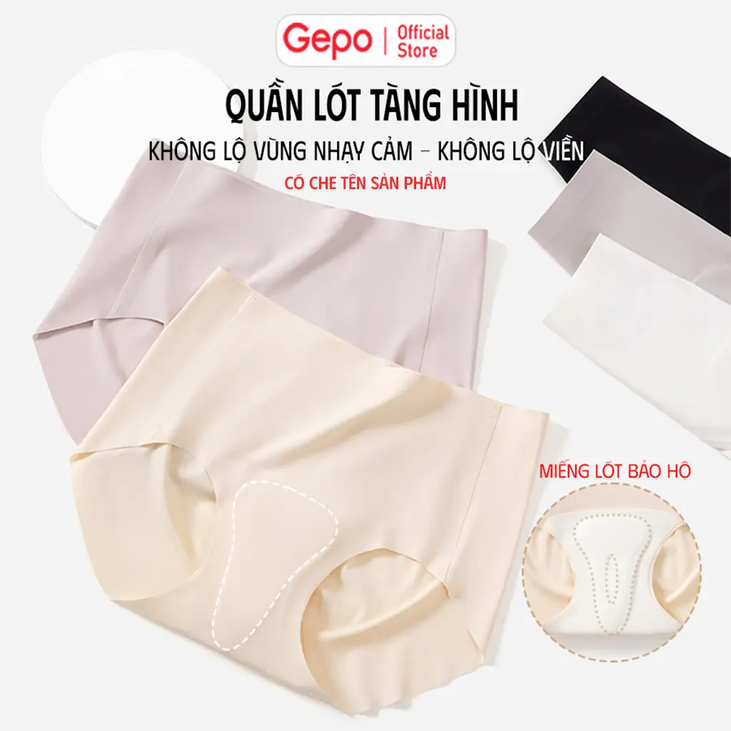 GEPO Quần Lót Tàng Hình Chống Lộ Dành Cho Nữ Phù Hợp Mặc Quần Ôm Body,Legging, Mặc Tập Gym, Yoga Cao Cấp