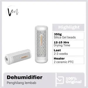 Deerma DEM-CS50M Mini Dehumidifier – CS50M Reusable, Hemat Daya, 350g Silika Anti Lembap, Bisa Dipakai Ulang