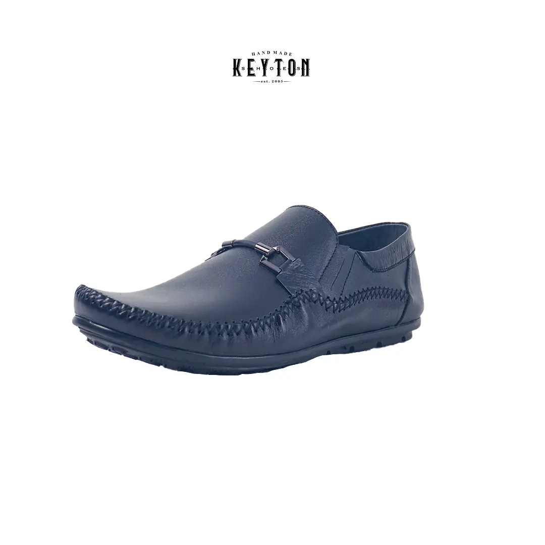 Keyton Leather FANO BLACK Sepatu Formal Pria Kulit Asli
