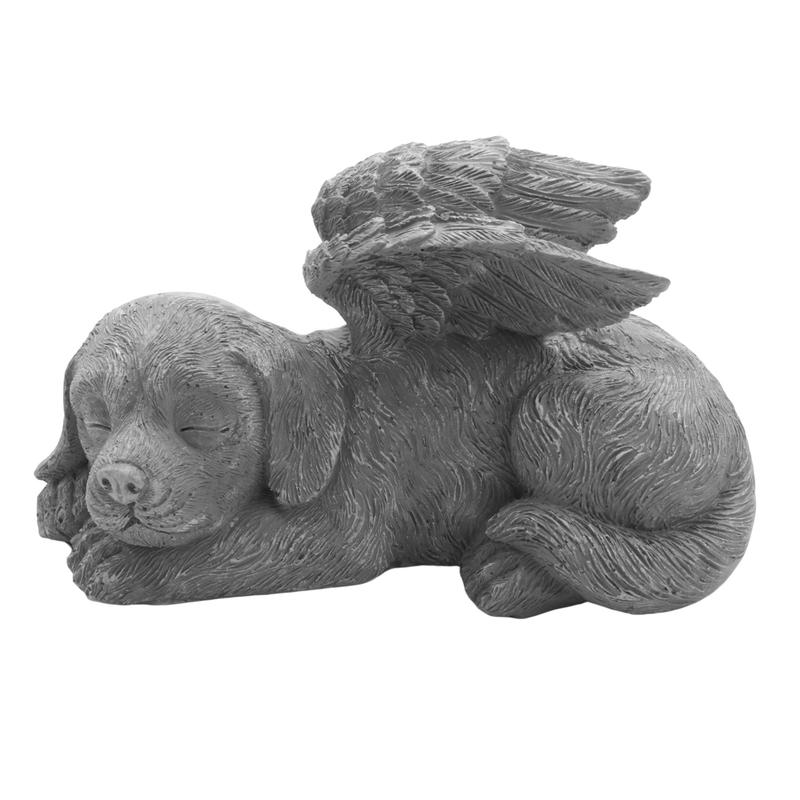 Product Introduction of Dog Angel Pet Memorial Tombstone Marking Carved Statue, Resin, Stone Finish 8