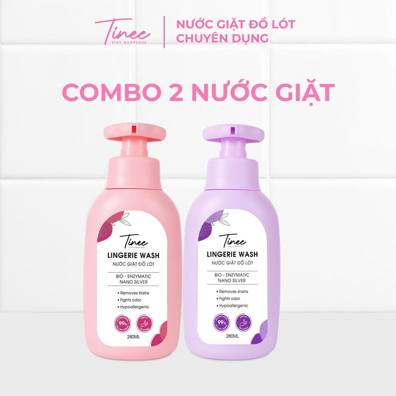 [COMBO 2 CHAI] Nước Giặt Đồ Lót Chuyên Dụng Tinee - Nano Bạc Hạn Chế Nấm Khuẩn (280ml/ chai)