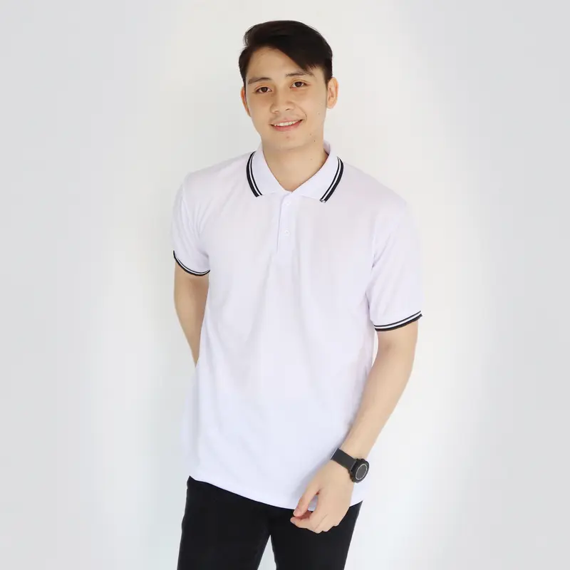 liso wear - Kaos Polo Pria Polos Krem Kerah Stripe Lis Seragam Kerah Katun Pique - Pendek - Baju Distro Casual 4