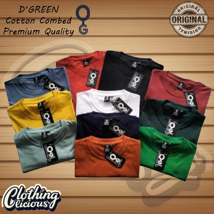 Kaos Polos Lengan Panjang D'GREEN Cotton Combed 30s 150gsm Pria Distro