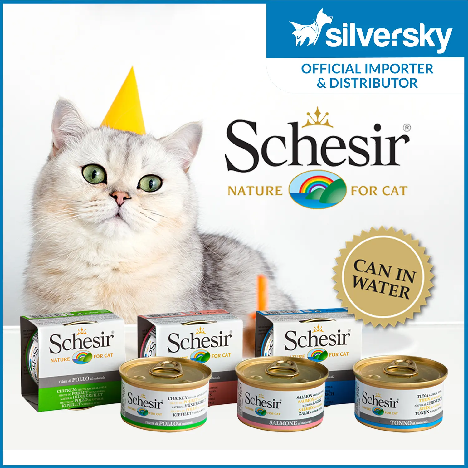 [Cat Wet Food] Schesir - Cat Can In Water - 85g