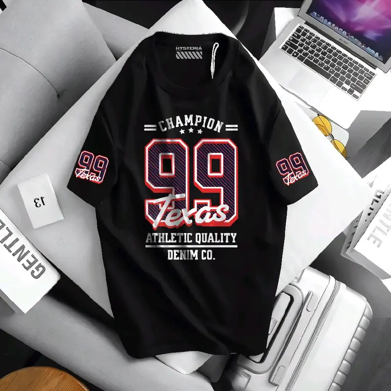 Kaos Distro Pria Baseball Enami 99 Lengan Pendek Unisex| Kaos Angka Lengan Pendek Keren Bahan katun Tebal Combed 20s Lembut Adem Serat halus Lembut Harga Distributor Bisa COD'AN cotton bajucowo baju cowok brand lokal ramadhan graphic shirt elegan 【l】 0