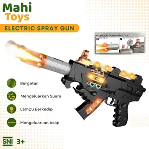 Mahi Toys Mainan Anak Tembakan Mengeluarkan Suara, Lampu, dan Asap