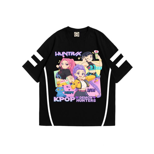 KAOS ANAK HK GAMBAR HUNTRIX KPOP DEMON HUNTER SABLON DTF PRINTING