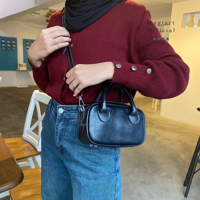 Product Introduction of Tas Wanita Mugiart Esme Vintage BLACK - Handbag Tas Slempang 7