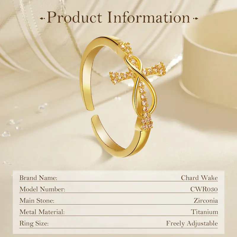 【003Harga telah dibanting, segera di CO】Chard Wake Cincin Wanita Original Korea Elegant Titanium Moonstone Style Perhiasan Cincin Cewek Rings  CWR030 7
