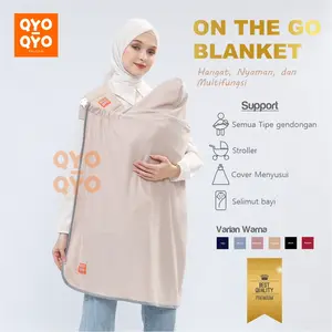 QYO-QYO - Blanket On The Go Selimut Bayi Clip On Penutup Menyusui 3in1 Waffle Polos Premium