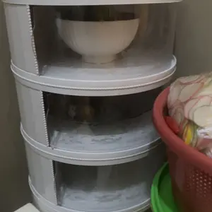 Rak Penyimpanan Makanan 4 Susun Tudung Saji Tingkat dengan Tutup Food Storage Cover AFF