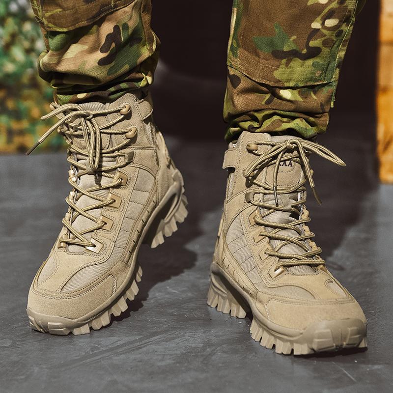 Product Introduction of Men's Tactical boots Martin boots large size desert training shoes boots for men 24