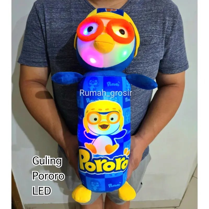 Boneka Pororo the Little Penguin LED Lampu Bubble Dolls Loopy Pororo Guling Pororo 5