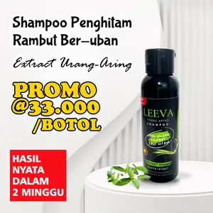 Leeva Shampoo Penghitam Rambut Uban Herbal dengan Ekstrak Urang-aring sampo Perawatan Haircare 100ml
