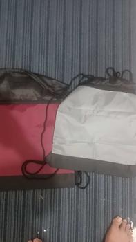 Product Review of Tas Serut Polos Bahan Satin Tahan air Pria Wanita Travel Mudik Hitam from R**n 0