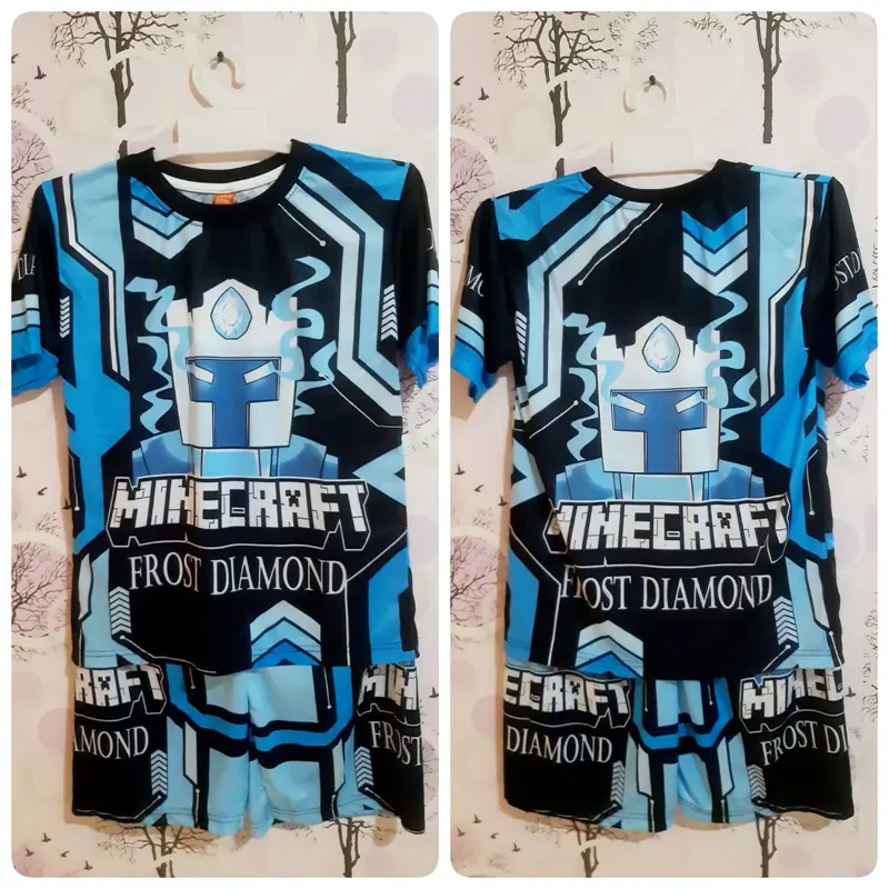 BAJU MINECRAFT ANAK LAKI LALI | SETELAN GAMBAR FROSTDIAMOND VIRAL 4