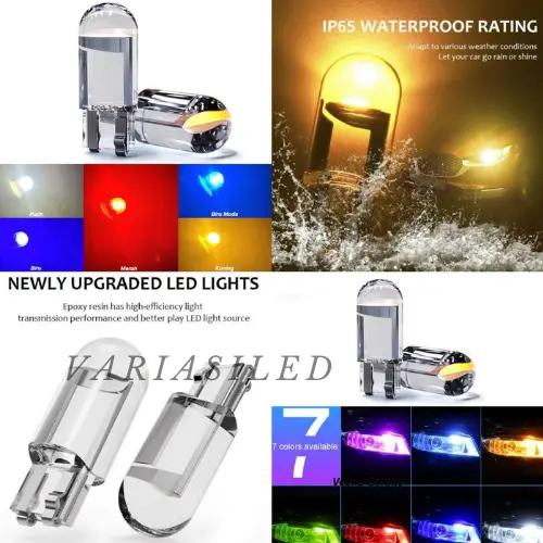 Lampu Variasi Sen Senja Speedometer T10 Resin Full Kaca DC 12 Volt Motor Mobil Universal