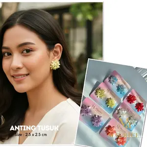 Anting Tusuk Bunga Acrylic Wanita Ringan Cantik Elegan Maurice Jewellery Earrings Akrilik