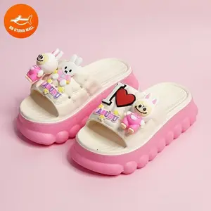 BARU BARU UTAMA MALL LABUBU Sandal Selop Anak Perempuan Imut & Lucu AntiSlip EVA Empuk Nyaman Ukuran 24/25-34/35 Trendy & Anti Air