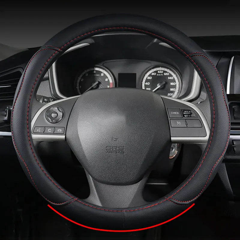 O Type Car Steering Wheel Cover Wrap For Mitsubishi Xpander 2018 2019 2020 2021 2022 2023 2024